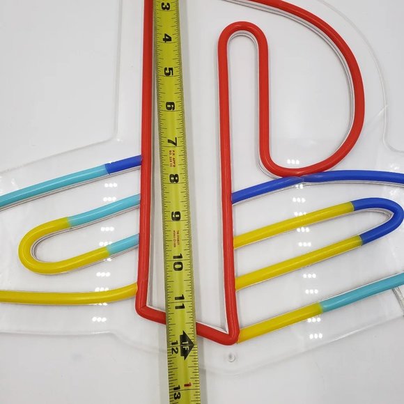 Playstation Logo Custom Made LED Neon Style Sign w/ Acrylic Backing 16" X 12" - Picture 6 of 9